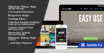 SimpleKey :: One Page Portfolio Joomla 3, 4 & 5 Template