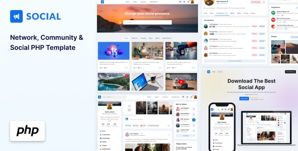 Social - Network & Community PHP Template Social - Network & Community PHP Template