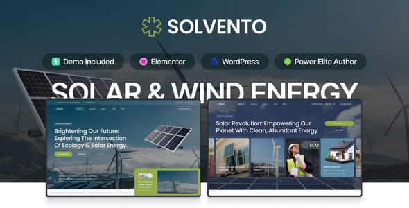 Solvento - Solar & Wind Energy WordPress Theme Solvento - Solar & Wind Energy WordPress Theme