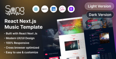 Song - React Next.js Music Template
