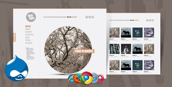 Spotlight - Clean & Minimal Drupal Theme Spotlight - Clean & Minimal Drupal Theme