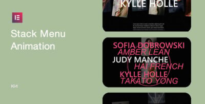 Stack Menu Animation For Elementor