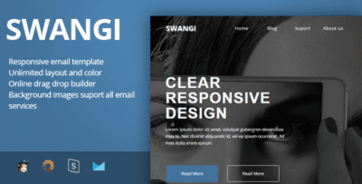 SWANGI - Best Multipurpose Responsive Email Template + Stampready Builder