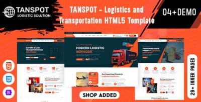 Tanspot - Logistics and  Transportation HTML5 Template
