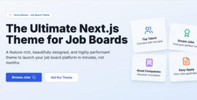 Tecno Blocks - Job Board Theme | The Ultimate Next.js Theme for Job Boards