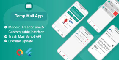 Temp Mail - Temporary Disposable Email Address Flutter App, Trash Mails API