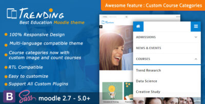 Trending - High Quality Responsive Moodle Theme
