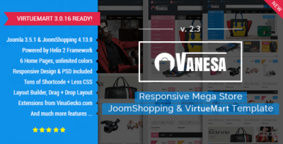 Vanesa | Mega Store Responsive Joomla Template