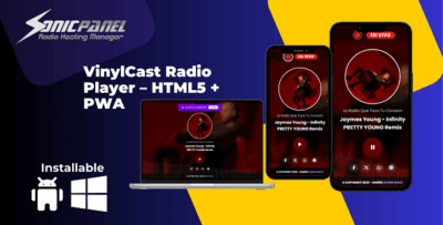 VinylCast Radio Player - HTML5 + PWA