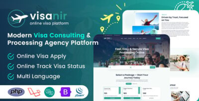 VisaNir-Modern Visa Consulting & Processing Agency Platform