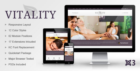 Vitality Joomla Health & Beauty Salon Theme Vitality Joomla Health & Beauty Salon Theme