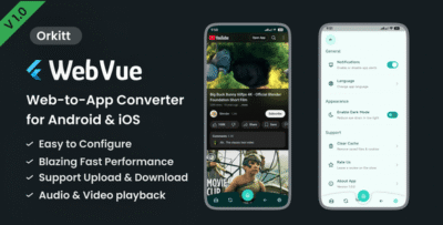 WebVue - Flutter WebView App Template | Convert Website to Android & iOS App