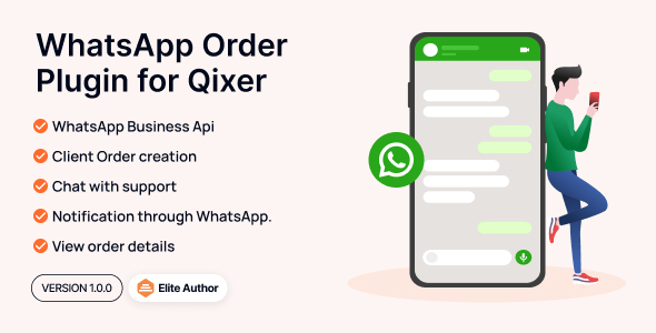 WhatsApp Order Plugin for Qixer - Multi-Vendor On demand Handyman Service Marketplace WhatsApp Order Plugin for Qixer - Multi-Vendor On demand Handyman Service Marketplace