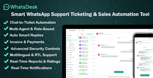 WhatsDesk - Smart WhatsApp Support Ticketing & Sales Automation Tool WhatsDesk - Smart WhatsApp Support Ticketing & Sales Automation Tool