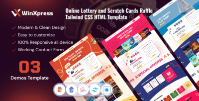 Winxpress – Lottery & Scratch Card Website Template