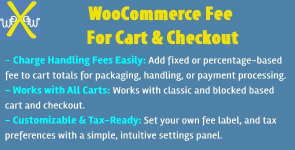 WooCommerce Fee For Cart & Checkout WooCommerce Fee For Cart & Checkout