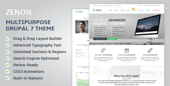 Zenon: Responsive Multipurpose Drupal 7 Theme Zenon: Responsive Multipurpose Drupal 7 Theme