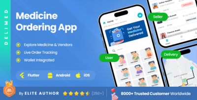 6 App Template | Online Pharmacy Delivery App | Medicine Booking App | Prescription Flutter| DeliMed