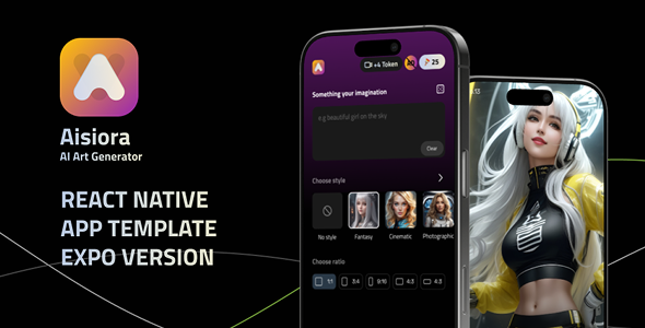 AI Art – React Native EXPO UI Template for AI Image Generator App AI Art – React Native EXPO UI Template for AI Image Generator App