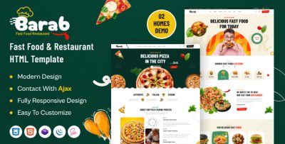 Barab - Fast Food & Restaurant HTML Template