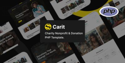 Carit – Charity Nonprofit & Donation PHP Template