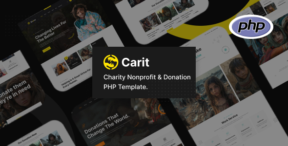 Carit – Charity Nonprofit & Donation PHP Template Carit – Charity Nonprofit & Donation PHP Template