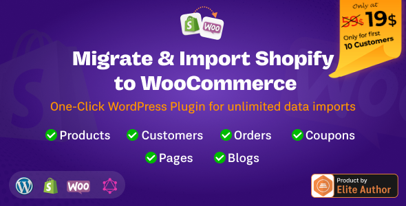 WP Shopify to WooCommerce - Migrate & Import Shopify Store to WordPress WP Shopify to WooCommerce - Migrate & Import Shopify Store to WordPress