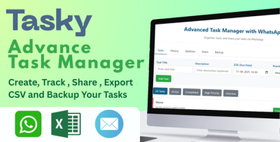 Advance Task Manager ETA , Track, Share ,Export