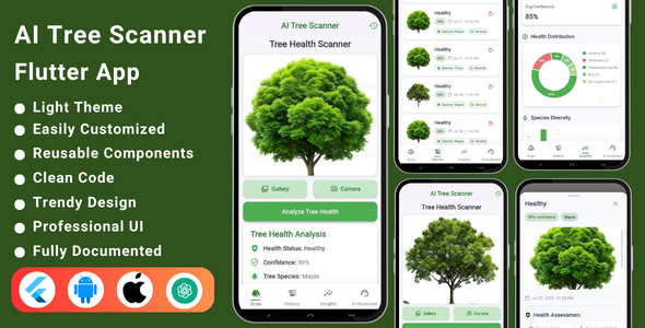 AI Tree Scanner Flutter App | Tree Identifier | Tree Health Tracker | Gemini Powered AI Tree Scanner Flutter App | Tree Identifier | Tree Health Tracker | Gemini Powered