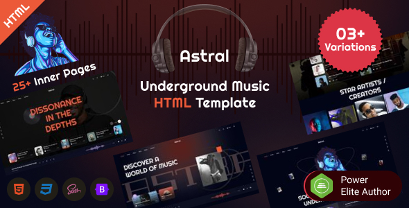 Astral - Underground Music & DJ HTML Template Astral - Underground Music & DJ HTML Template