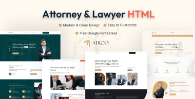 Atroly – Attorney & Lawyer HTML Template