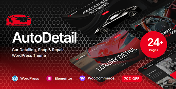 AutoDetail - Car Detailing, Shop & Repair WordPress Theme AutoDetail - Car Detailing, Shop & Repair WordPress Theme