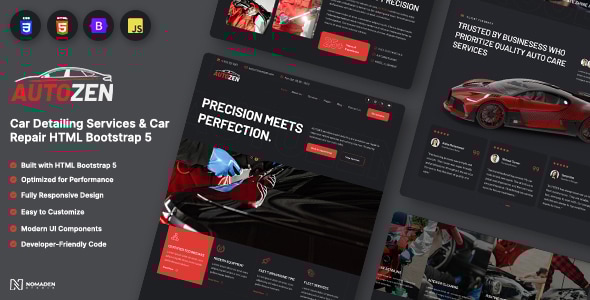 Autozen – Car Detailing & Auto Repair HTML Bootstrap 5 Template Autozen – Car Detailing & Auto Repair HTML Bootstrap 5 Template