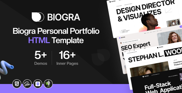 Biogra - Personal Portfolio Template Biogra - Personal Portfolio Template