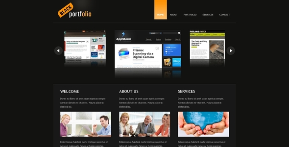 Black Portfolio Drupal 6 Template Black Portfolio Drupal 6 Template