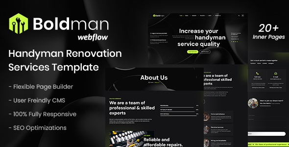 Boldman - Handyman Services Webflow Template Boldman - Handyman Services Webflow Template