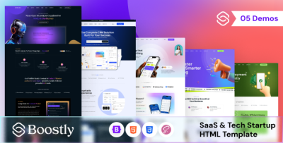Boostly - SaaS & Tech Startup HTML Template