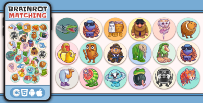 Brainrot Match Soundboard - HTML5 Game, Construct 3