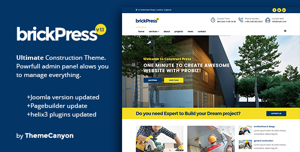 BrickPress - Construction & Business Joomla Template BrickPress - Construction & Business Joomla Template