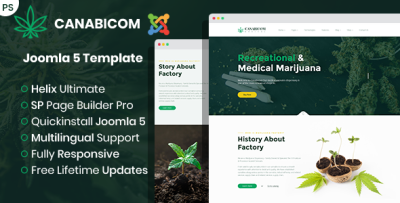 Canabicom - Joomla 5 Medical Cannabis & Marijuana Template