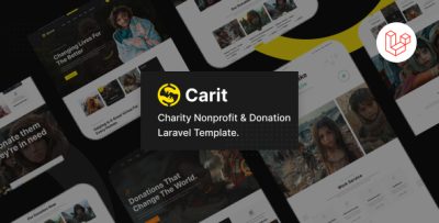Carit – Charity Nonprofit & Donation Laravel Template