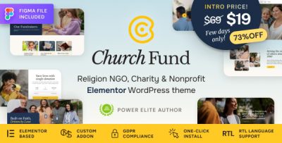 Church Fund  - Religion, NGO & Charity WordPress Theme