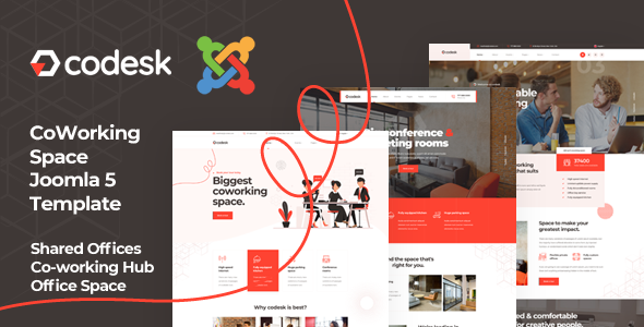 Codesk - Joomla 5 Coworking Shared Offices Space Template Codesk - Joomla 5 Coworking Shared Offices Space Template