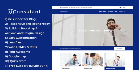 Consulant - Corporate & Business Joomla Template Consulant - Corporate & Business Joomla Template