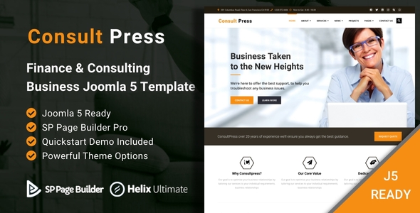 Consult Press - Finance & Consulting Business Joomla 5 Template Consult Press - Finance & Consulting Business Joomla 5 Template
