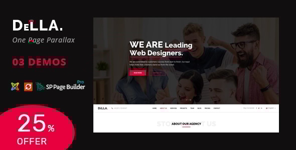 Della - One Page Joomla Template for Digital Agency Della - One Page Joomla Template for Digital Agency