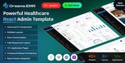 Dreams EMR - Medical & Healthcare Admin Dashboard Template