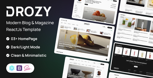 Drozy – Blog & Magazine React Template Drozy – Blog & Magazine React Template
