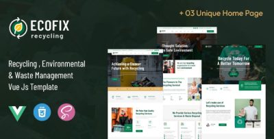 Ecofix | Recycling Services & Waste Management Vue Js Template