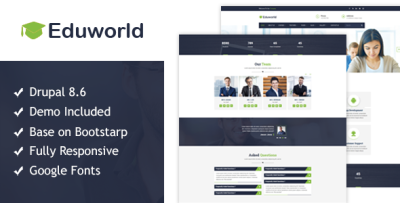 Eduworld-Education, Courses Online Drupal 8.6 Theme